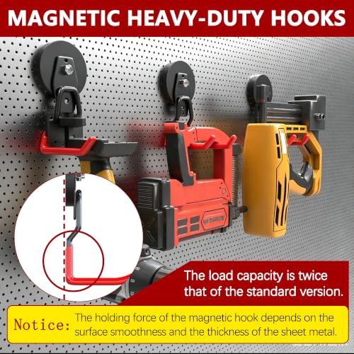Heavy Duty Magnetic Hooks (2.6"x4-ZSU / Red)