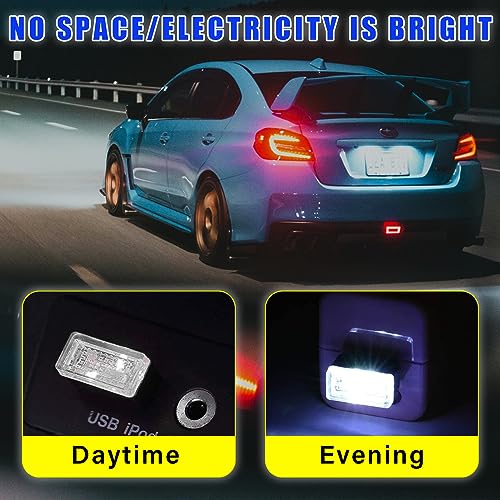 4 PCS USB LED Car Interior Atmosphere Lamp (White)