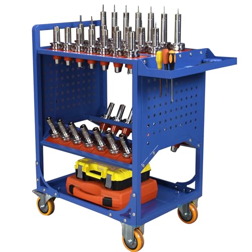 Blue Classic 50 Taper CNC Tool Holder Transfer Cart (BT/CAT50-25CAP)