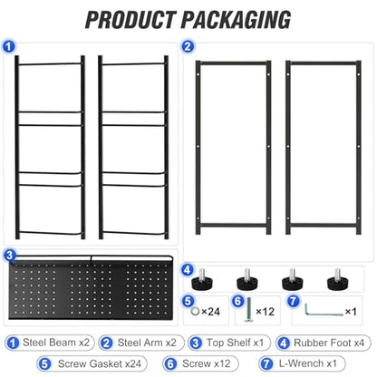 5 Gallon Water Bottle Holder 6 (Black / 6 Slot with top shelf)