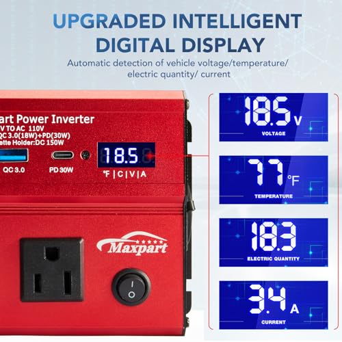 500W Power Inverter (500W / Red)
