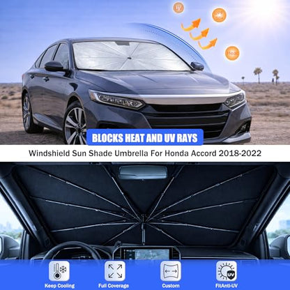 Car Windshield Sun Shade Umbrella for Honda Accord 2018 (For Honda Accord 2018-2022)