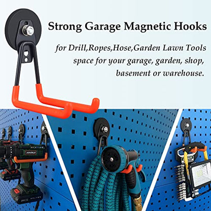 Magnetic Power Tool Organizer (2.59INCH 2PACK Orange Large Gaint Hooks)