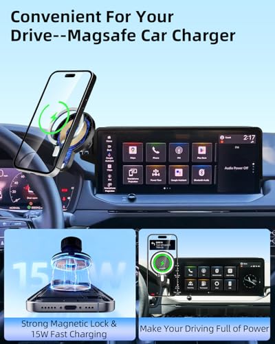 Car Phone Mount for 2023 (Honda Accord 2023-2026 ( 12.3-Inch Only) / Magsafe+ Wireless Charger)