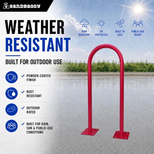 U Shaped Bike Rack (Red)