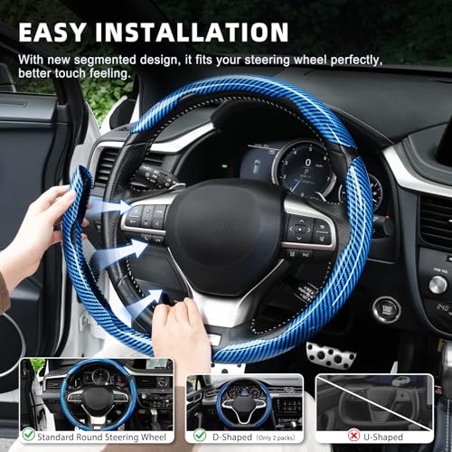 3pcs Carbon Fiber Anti (Glossy Blue / Universal (3pcs))