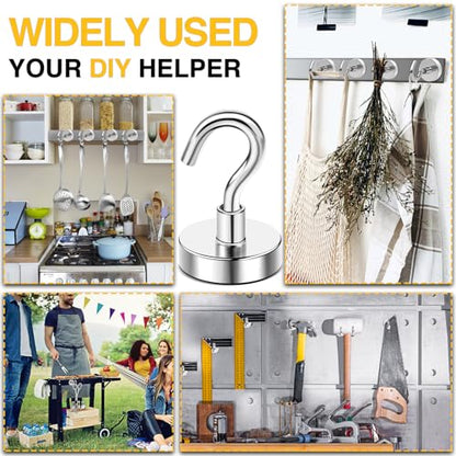Magnetic Hooks 20pcs 85lbs Cruise Essentials 2026 Magnet Hook (Silver / 0.98in)