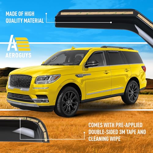 Extra Durable Window Deflectors in (For Lincoln Navigator 18-24)