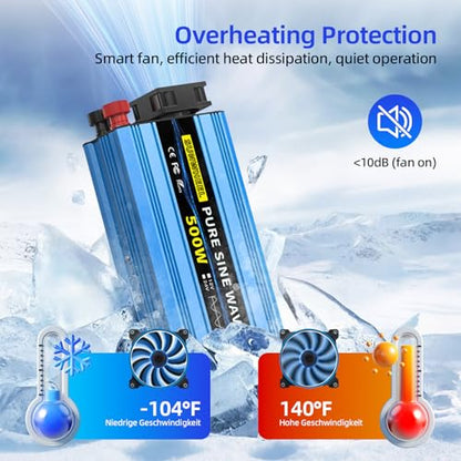 500W 24V Pure Sine Wave Inverter (24V-500W)