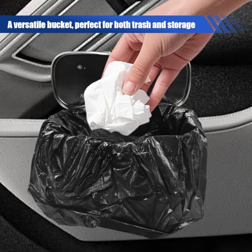 Car Trash Can with Lid (Gray)