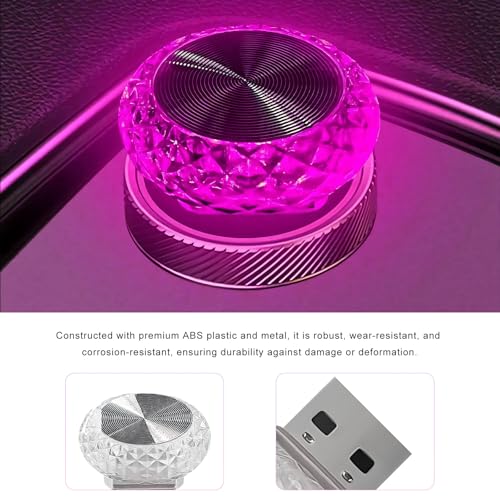 4 PCS USB LED Car Interior Atmosphere Lamp (Pink Purple)