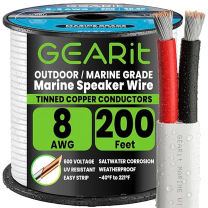 8 Gauge Marine Wire (8 AWG / 200 Feet / 2 Conductor)
