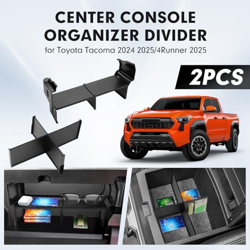 2PCS Center Console Organizer for Toyota Tacoma 2024 (2024-2026 Toyota Tacoma 2PCS)