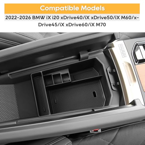 For 2026 iX Center Console Organizer (iX Middle Armrest Tray)