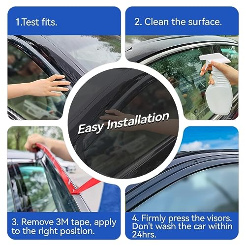 Window Visors Rain Guards for 2009 (2009-2018 ram 1500 crew cab)