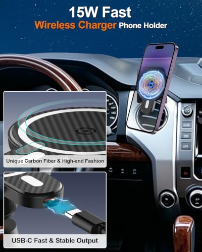Car Phone Mount for Toyota Tundra 2014 (Tundra 2014-2021 / Magsafe+ Wireless Charger)