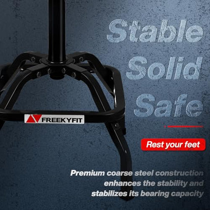 Garage Stool Adjustable Height Swivel Work Mechanic Shop Stool with Backrest (Black)