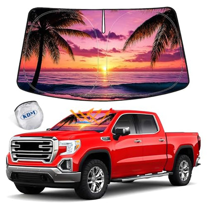 Sunset Beach Style Windshield Sun Shade for 2019 (for 2019-2025 GMC Sierra-Sunset Beach)
