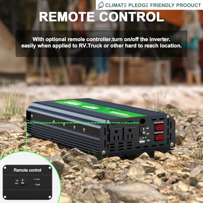 3000W Power Inverter 12V DC to 110V (3000W LCD / Green)