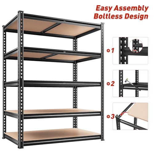 4 Pack Storage Shelves (Black)