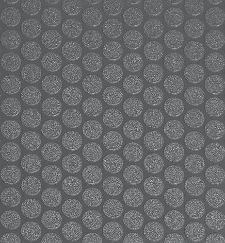 Small Coin Pattern Vinyl Garage Flooring Mat (5' x 10' / Slate Grey)