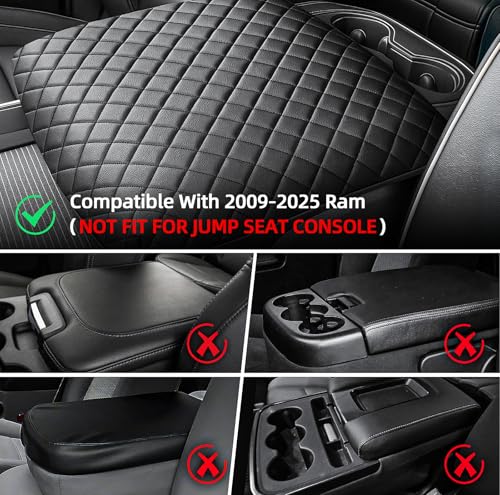 Center Console Cover Fit for 2019 (Black Leather)