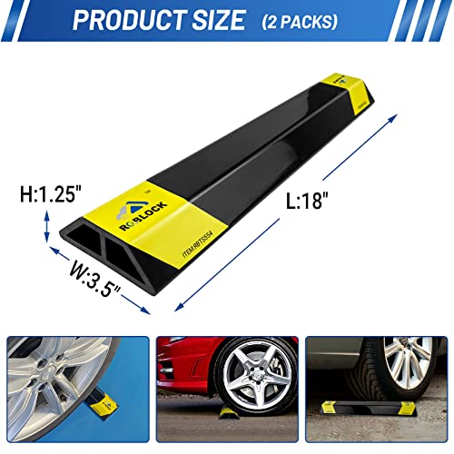 18'' Heavy Duty Car Stoppers for Garage (18inch 2Pcs)