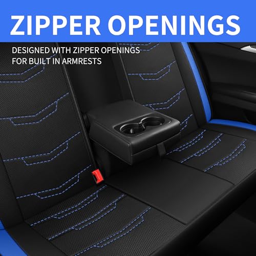 Car Seat Cover (N2 Black Blue / Full Set)