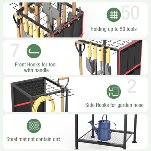Garden Tool Organizer (Black-Rectangle)