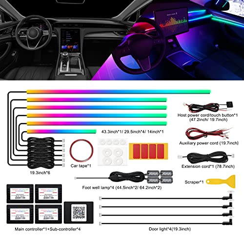 Dreamcolor Acrylic Interior Car LED Strip Light with Wireless APP (Dreamcolor Kit - 14 in 1)