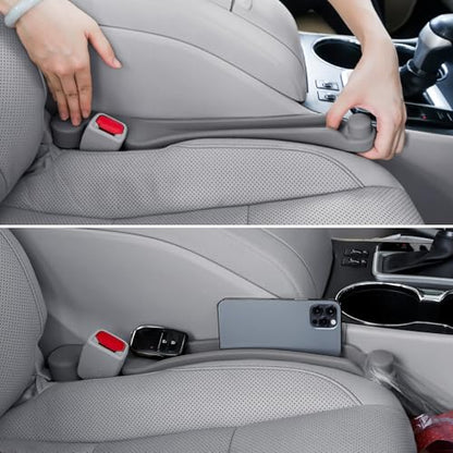 Car Seat Gap Filler Organizer 2Pack Soft Foam 3IN1 Multifunctional (Gray / Narrow)