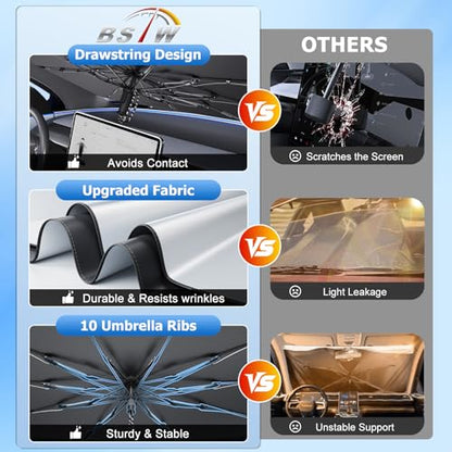 for Car Windshield Sunshade Umbrella 2026 Tesla Model 3 (for Tesla Model 3/Model Y)