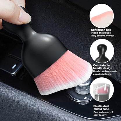 Car Detailing Brush (Pink/White / 1 PC)