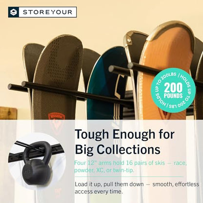 Ski Rack Wall Mount (16 Skis)