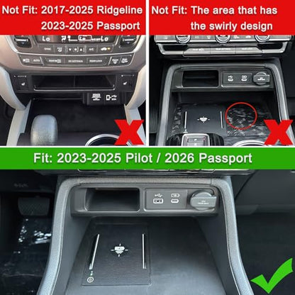 Upgraded Center Console Organizer for 2023 2024 2025 Honda Pilot Accessories ABS Plastic Material Insert Divider Storage Box Car Accessories