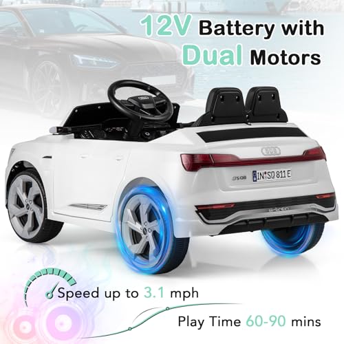 Licensed Audi SQ8 Ride on Car by OLAKIDS (White)