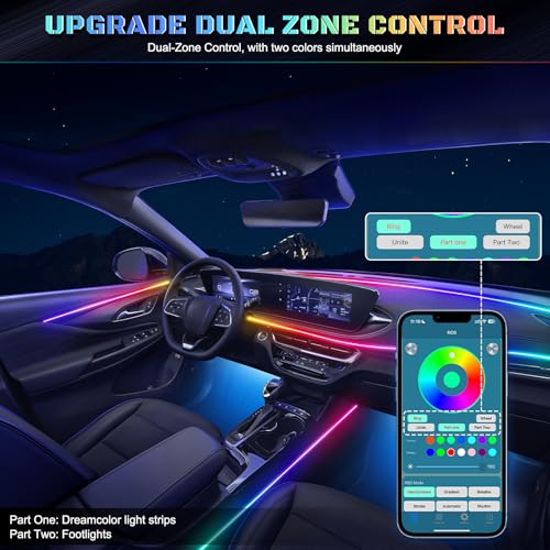 Dreamcolor Acrylic Interior Car LED Strip Light with Wireless APP (Dreamcolor 10 in 1)