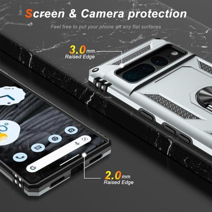 for Google Pixel 7 Pro Case with Screen Protector (Silver / Google Pixel 7 Pro)