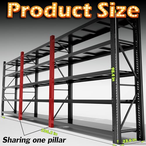 Garage Shelving Heavy Duty (236 in Wide - 5 Tier - 24000 lbs Load)