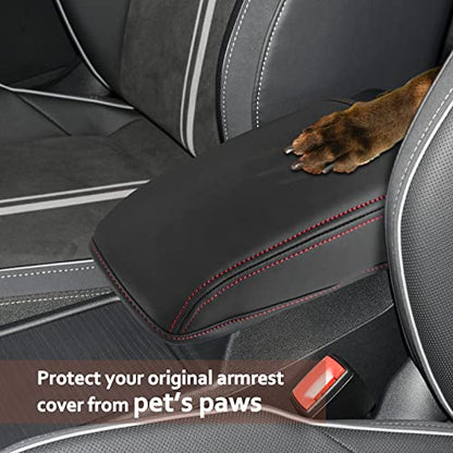 for 2013 2019 Volkswagen VW Golf 7 MK7 MK7.5 Central Console Armrest Rest Pad 2019 Golf 7 MK7 MK7.5 Center Console Seat Box Cover Protector Automotive Car Center Console Soft Cushion (2013-2019 Golf)