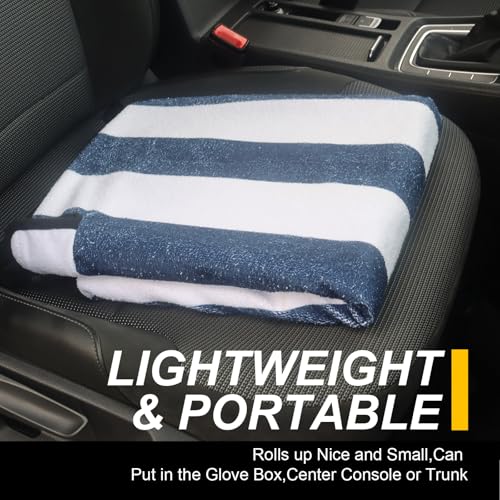 Back Seat Cover for Car Trucks Van SUV Jeep (Rear Bench Seat Towel / Blue Stripe)