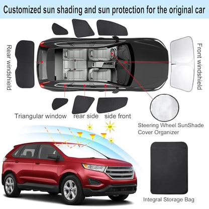 Window Shades 8PCSfor Ford Edge 2015 (Ford Edge 2015-2024)