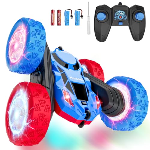 Remote Control RC Car for Kids 6 (Blue&red / Glow (Headlights & Wheel Lights))