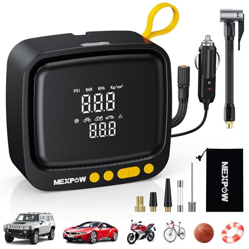 Tire Inflator Portable Air Compressor (Corded 150 PSI / Yellow)