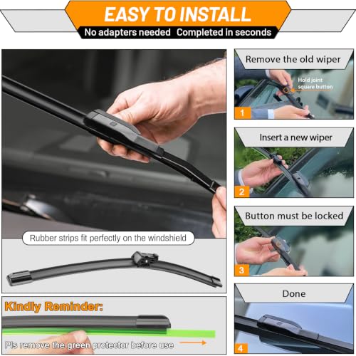 Windshield Wiper Blade Replacement for Audi Q5 SQ5 Q3 (24"+20"+13)