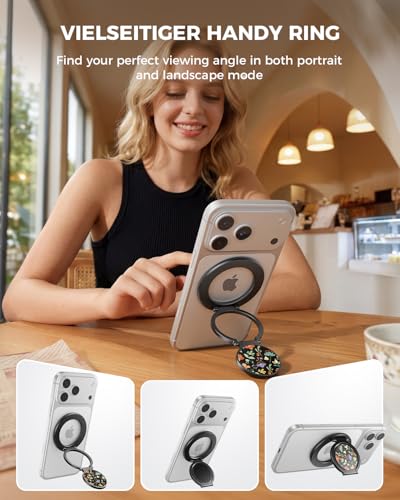Dual Side MagSafe Phone Grip (BK-FLOWER)