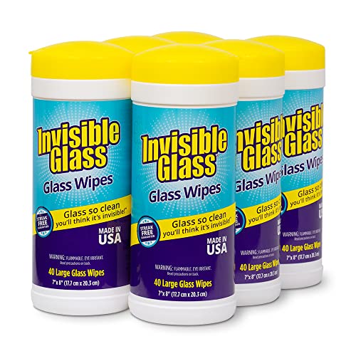 Large Glass Cleaning Wipes (40 Count (Pack of 6))