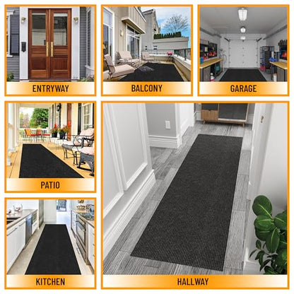 Waterproof Runner Rug 2’x6 (Black / 2' x 6' (Runner))
