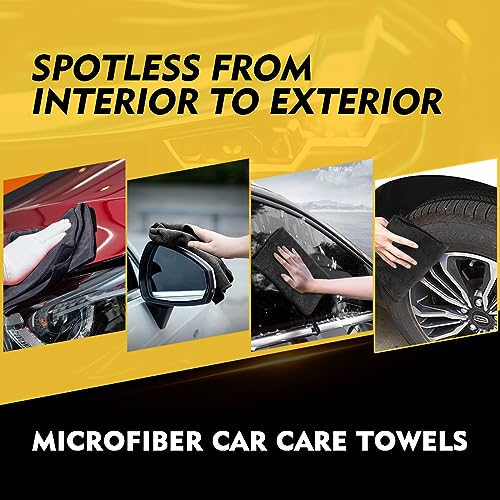 Black Microfiber Cleaning Cloth 6 Pack (Black / 12.5 x 12.5 Inch)