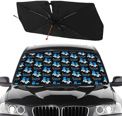 Funny Six Seven Car Windshield Sunshade Umbrella Foldable (57X31 Inch / styled45f-3)